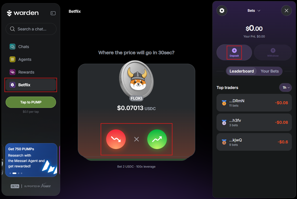 Start playing Betflix in Warden