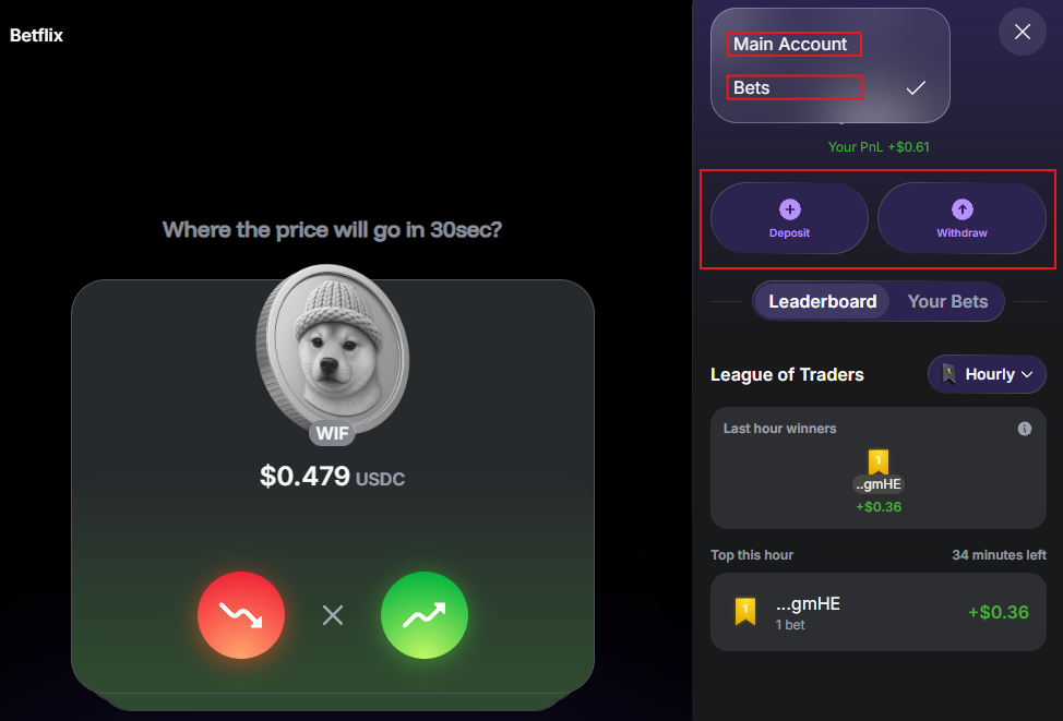 Manage Betflix wallet in Warden