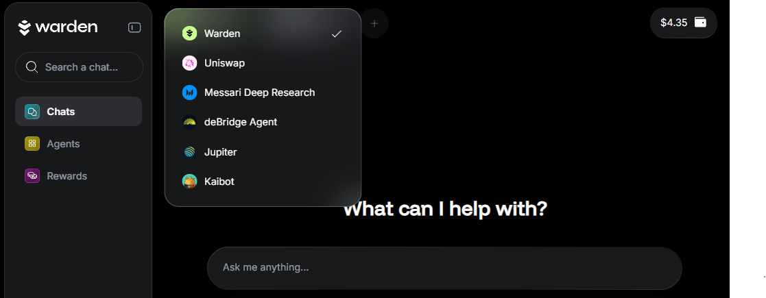 Manage AI chats in Warden