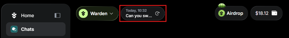 Manage AI chats in Warden